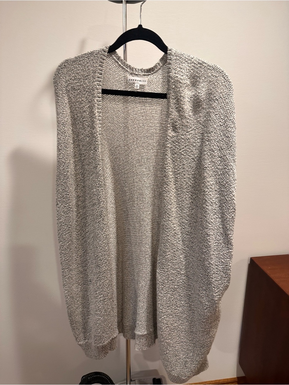 Aritzia Open-Front Gray Knit Women's Cardigan